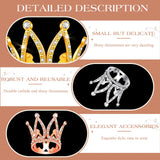 24 Pcs Crown Cake Topper Mini Baby Crown Tiny Queen Small Alloy Multi 