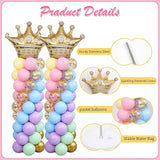 Pastel Princess Party Balloon Column Stand Arch Kit Set of 2 for