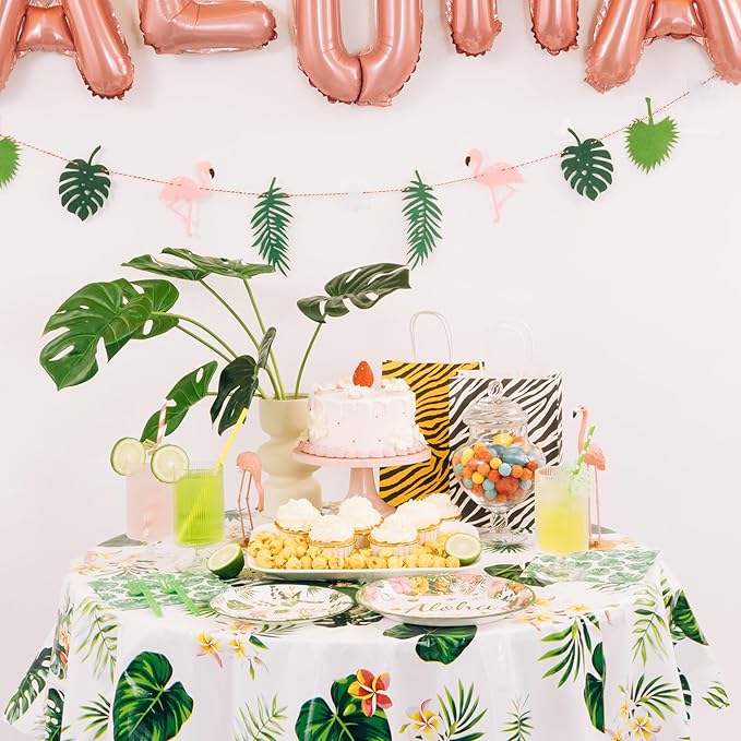 Hawaiian Party Tableware Set Tropical Luau Party Decorations