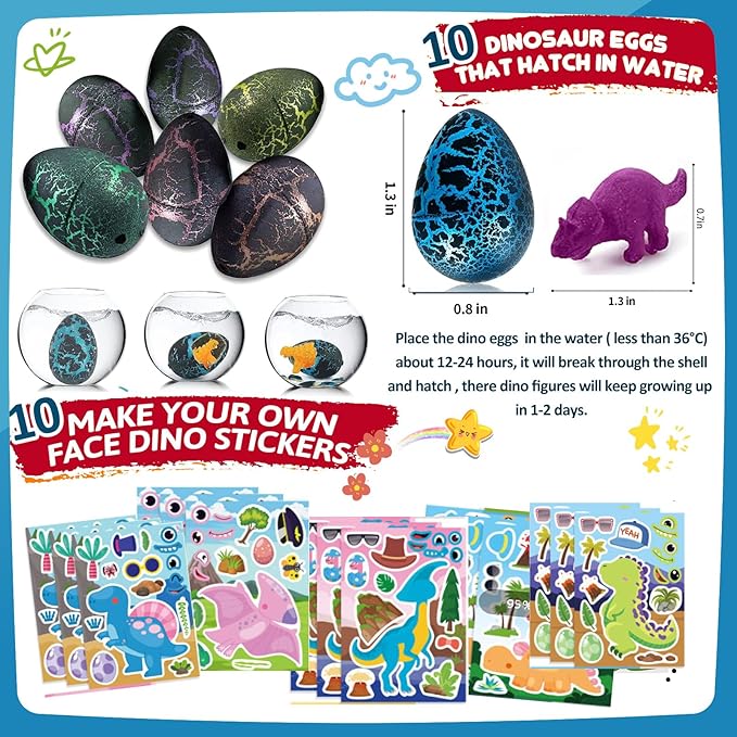 Dinosaur Party Favors For 10 Kids 140pcs Dinosaur Birthday Party