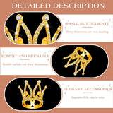 12 Pcs Crown Cake Topper Mini Baby Crown Tiny Queen Small Alloy Gold