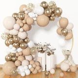 Amandir 153pcs White Sand Balloon Garland Arch Kit, Different Sizes