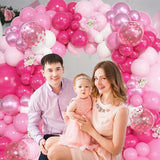 Ouddy Life 157 Pcs Pink Balloons Arch Garland Kit, Hot Metallic Light