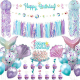 Mermaid Birthday Party Decorations Supplies Banner Tassel Garland