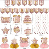 20PCS Retirement Party Decorations Kit for Women Pink Rose Gold