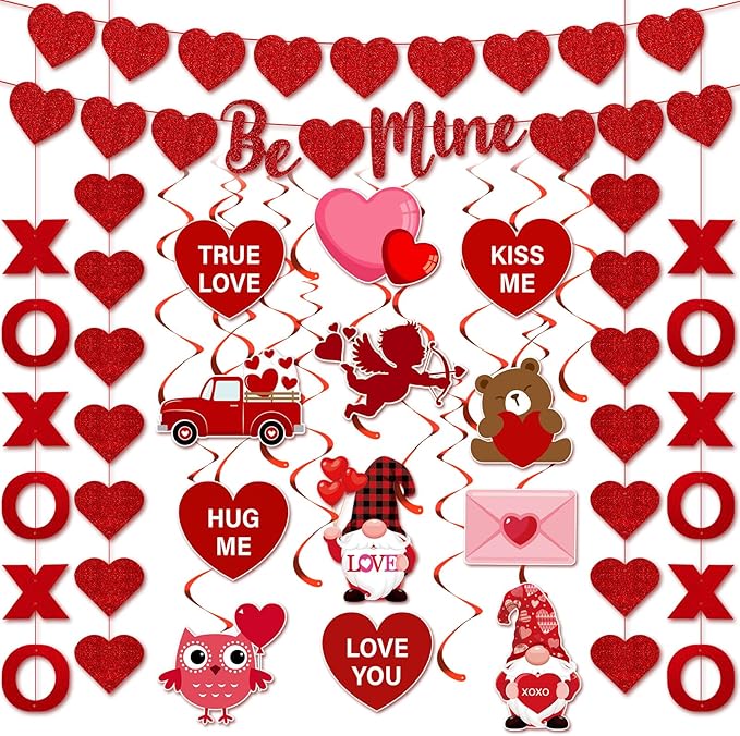 30 Pcs Valentines Day Decorations Set Valentines Day Decor Be Mine