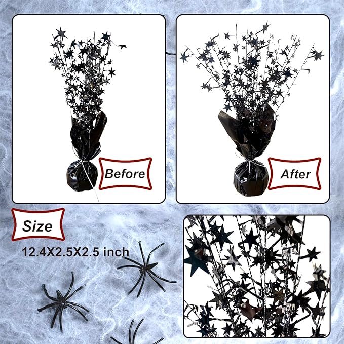 6 Pack Halloween Table Centerpieces Party Table Decoration Metallic