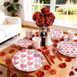 168PCS Valentine Party Supplies Pink Heart Valentine's Day