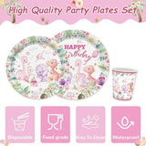 168PCS Dinosaur Party Supllies for Girls Pink Cartoon Dino Birthday