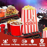 36 Pcs Movie Night Snack Trays with Popcorn Bags Disposable Paper