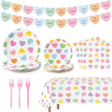 99Pcs Valentine's Day Party Supplies Conversation Heart Party