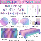 172 Pcs Mermaid Birthday Decorations Mermaid Party Supplies Include