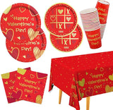 Valentine's Day Party Supplies Red Heart Love Disposable
