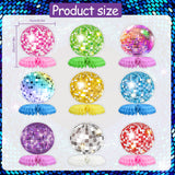 9PCS Disco Honeycomb Centerpieces Disco Ball Party Decorations