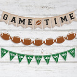 Game Time Football Burlap Banner Football Party Favors Decorations