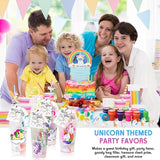 195 Pcs Unicorn Party Favors Bags Birthday Includes Plastic Cup with