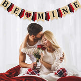 Valentine's Day Party Decorations Be Mine Felt Sign Burlap Pennant