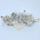 Gyufise 30Pcs Foil Firework Cupcake Toppers Sparkle Tinsel Star Cake