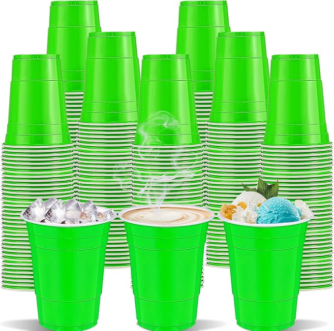 120 Pcs Green Plastic Cups St Patrick's Day plastic cups green Party