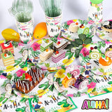 Hawaiian Luau Party Supplies Disposable Hawaiian Plates and Napkins