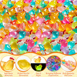 SYWHXY 128PCS Luminous Mini Resin Chickens Miniature Animals, Tiny