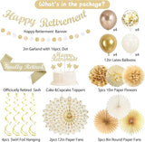 Retirement Decorations for Men Women Champagne Gold Official Retired