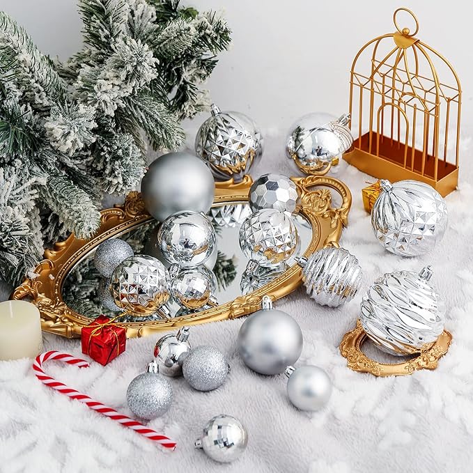 XmasExp 24ct Christmas Ball Ornaments Shatterproof Christmas #4