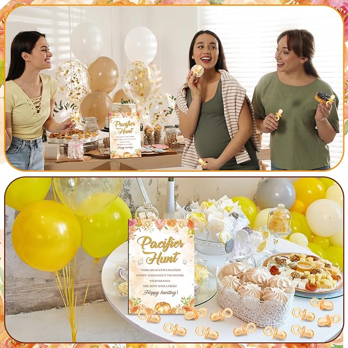 51 Pcs Fall Baby Shower Games a Little Pumpkin Is on The Way