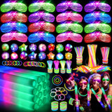 OLUPP 150 PCS Glow in the Dark Party Supplies, 16 Foam Sticks, 16 LED