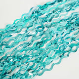 4 Pack 3.3 ft x 6.6 ft Wavy Aqua Teal Blue Tinsel Foil Fringe