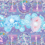 Mermaid Party Decorations 162Pcs Mermaid Party Tableware Set Mermaid