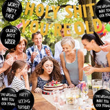 Holy Shit You're Old Banner Funny Abusive Old Age Birthday Party