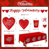 Valentine's Day Party Supplies for 25 Guests Romantic Heart Shaped