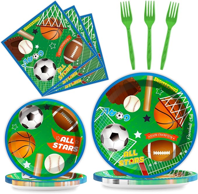 Sports Party Plates Napkins Superstar Party Tableware All Star