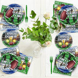 96 Pcs Football Party Paper Plate and Napkins Supplies Disposable