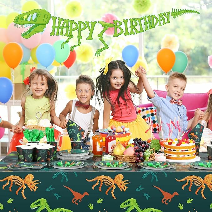 171 Pcs Dinosaur Birthday Decorations Party Supplies with Dinosaur