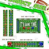 4 Pcs Football Backdrop Banner Decoration Football Party Supplies