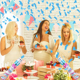 Premium Gender Reveal Confetti Cannon 4 Pack Blue Gender Reveal