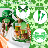 76 Pcs St Patrick's Day Party Favor Set Tattoo Stickers Necklaces