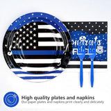 96Pcs Police Retirement Party decorations Congrats Officer Plates