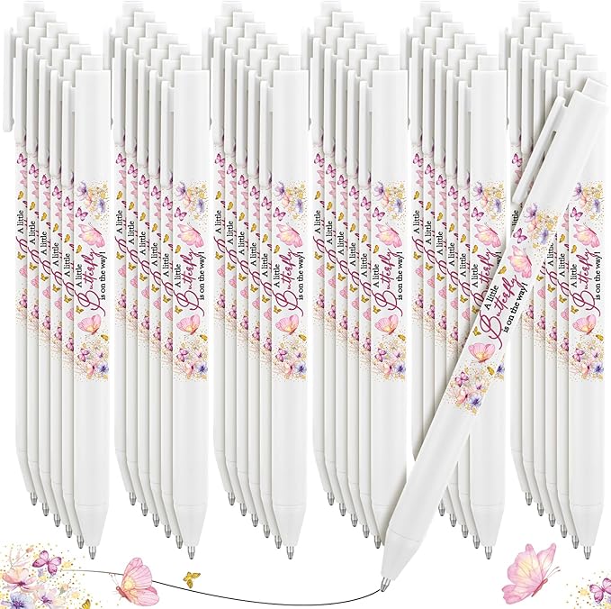 Ireer 36 Pcs Butterfly Baby Shower Pens Gifts Bulk Party Favors for