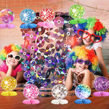 9PCS Disco Honeycomb Centerpieces Disco Ball Party Decorations