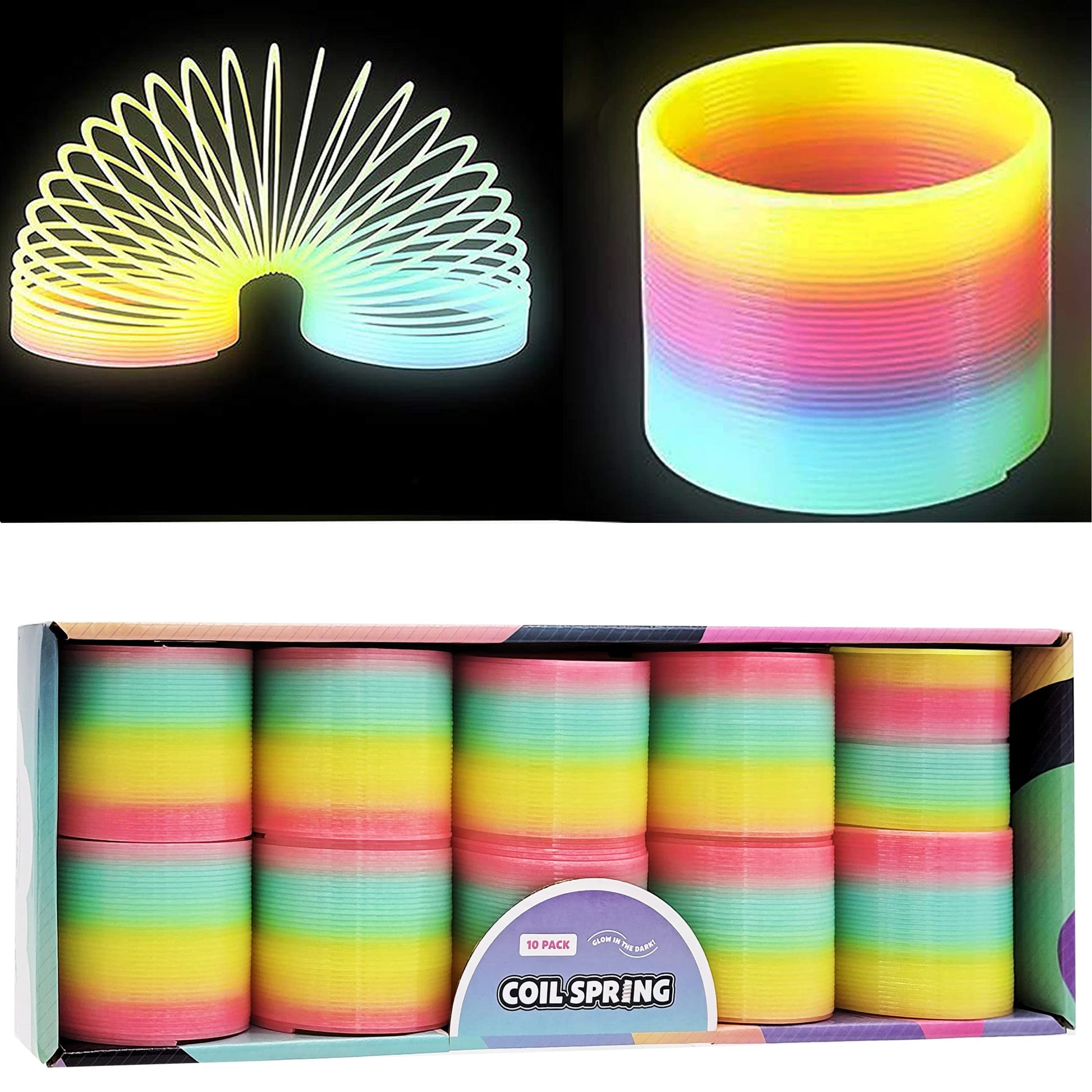 The Dreidel Company Plastic Coil Spring, Glow-in-The-Dark Magic