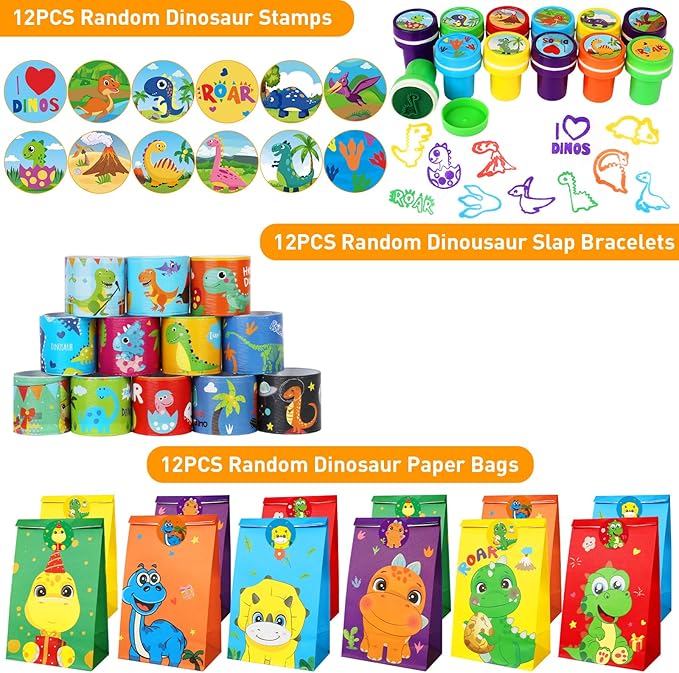 230PCS Dinosaur Party Favors Dinosaur Birthday Party Supplies &