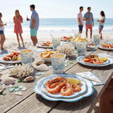 250 Pcs Seashell Party Decorations Plates and Napkins Beach Theme