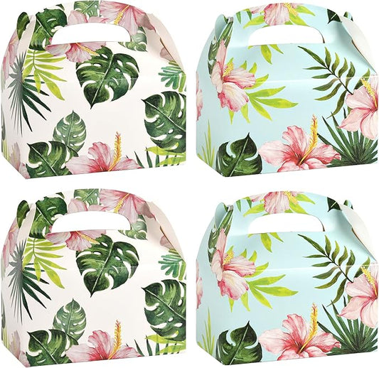 DjinnGlory 36 Pack Hawaiian Luau Party Favor Treat Boxes Gable Boxes