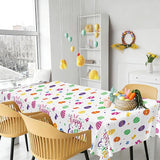 4 Pack Disposable Easter Tablecloth, 54 x 108 Inch Rectangular Easter