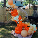 Orange Balloons, 67pcs 12 Inch Sand White and Orange Confetti
