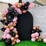 Halloween Balloon Arch Garland Kit Black Pink Rose Gold Spider Foil