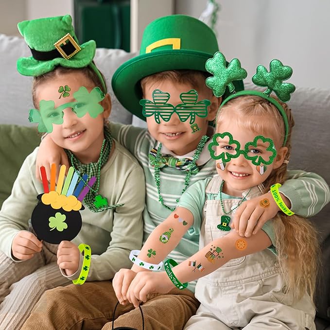 124Pcs St Patrick's Day Accessories Party Favor Set St Patricks Day